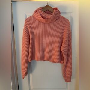 Aritzia Babaton Guell Sweater in Peony Pink